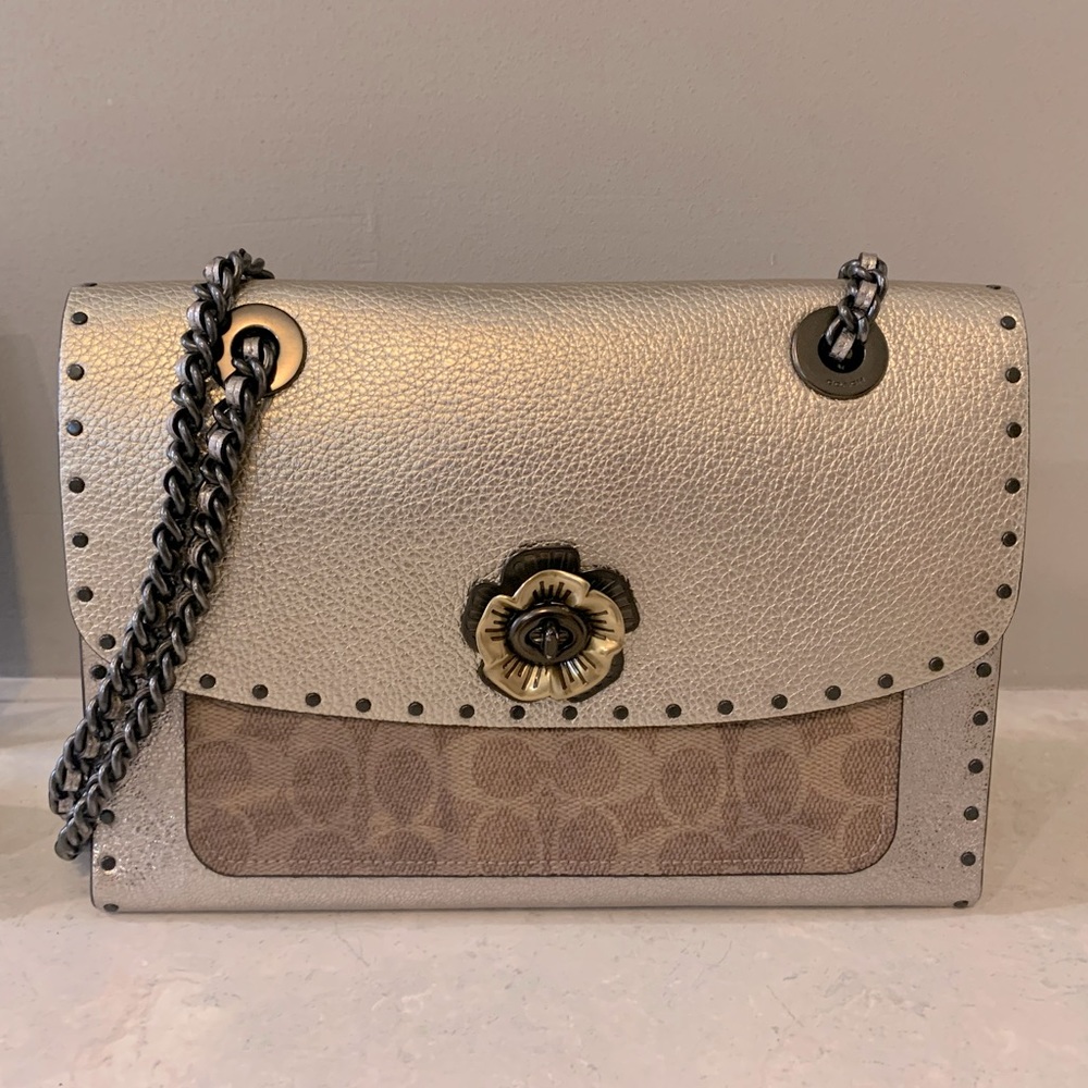 Metallics Coach Parker Shoulder Bag